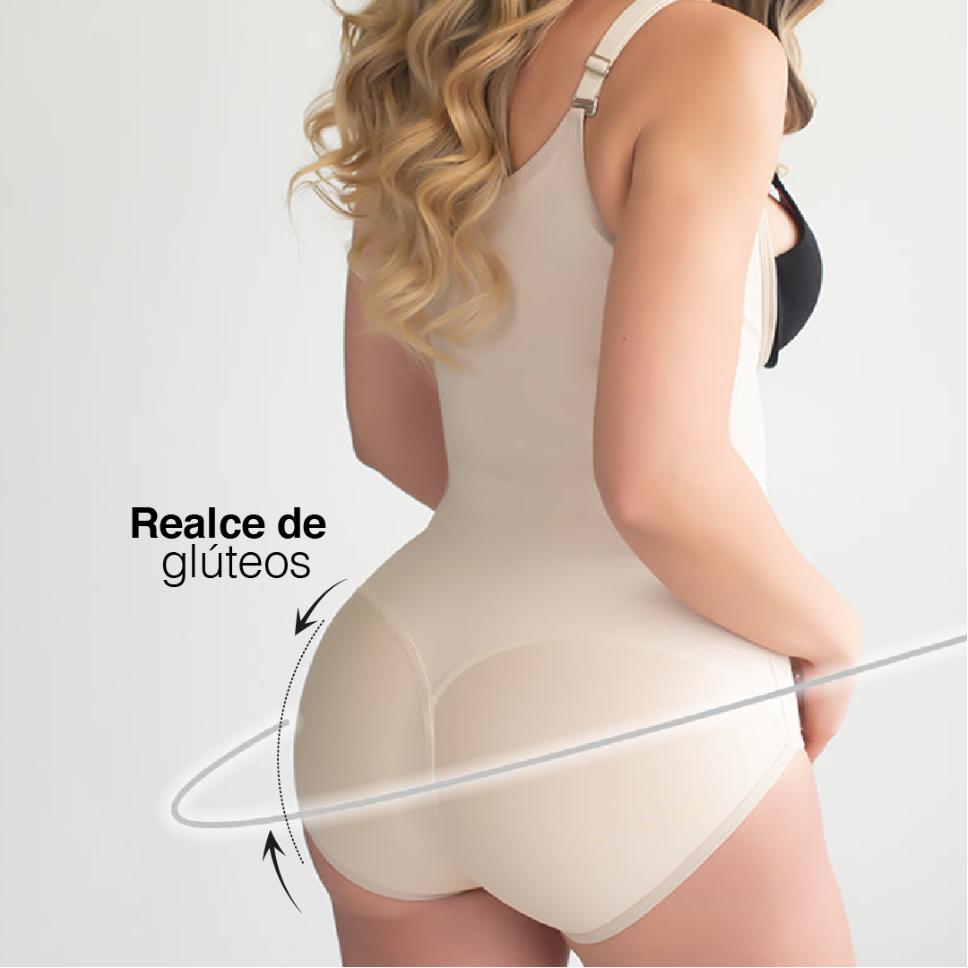 Faja Colombiana Tipo Body – Control Total con 3 Hileras de Broches Ajustables