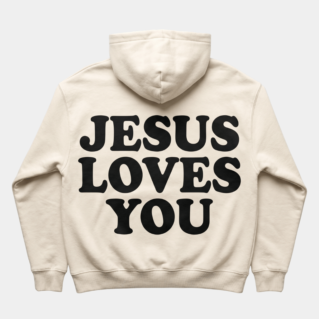 Buzo UNISEX JESUS LOVE YOU BLANCO