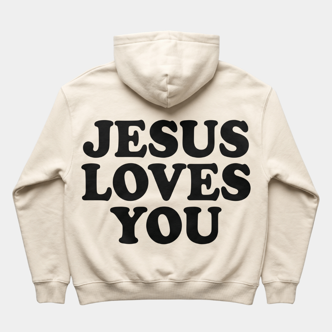 Buzo UNISEX JESUS LOVE YOU BLANCO