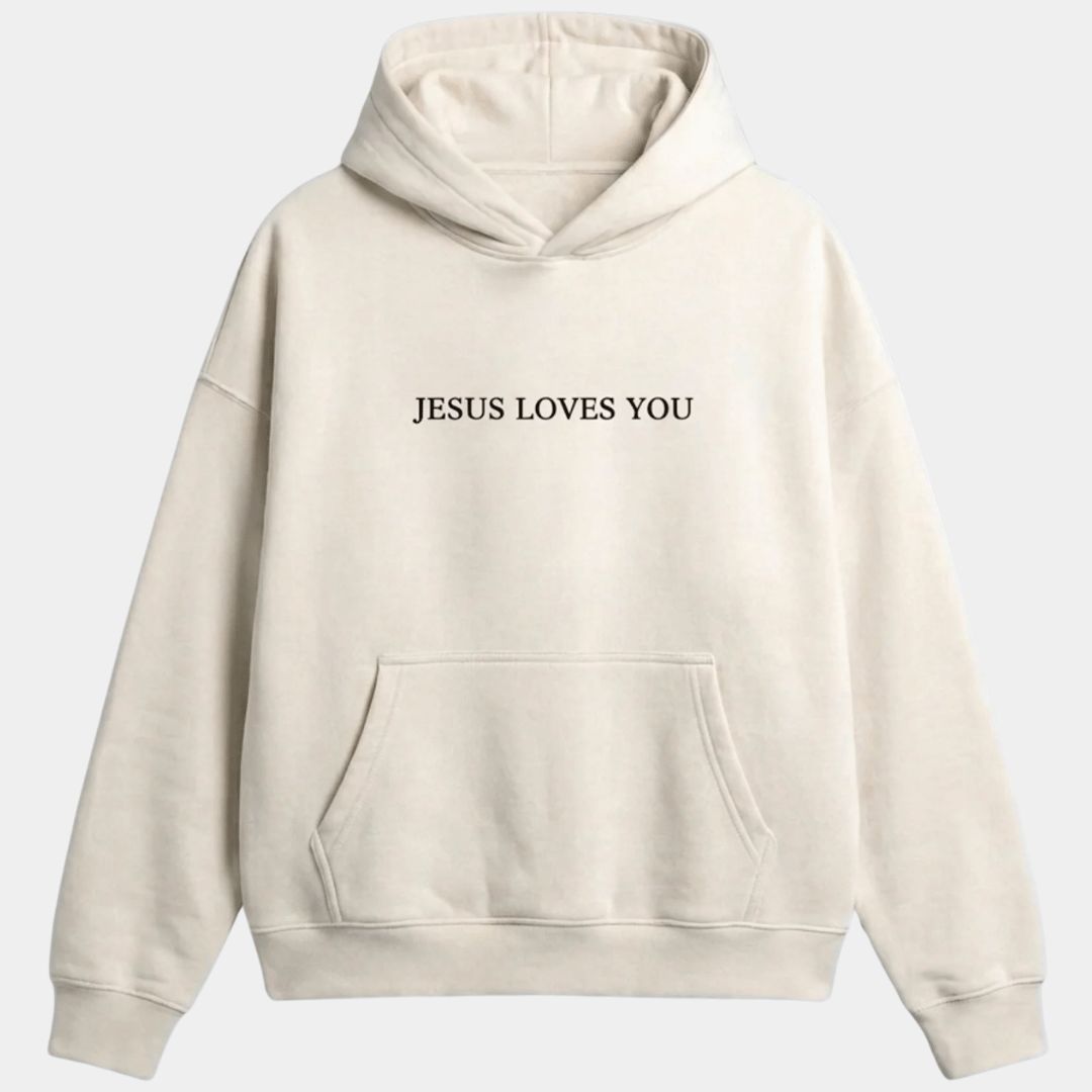 Buzo UNISEX JESUS LOVE YOU BLANCO
