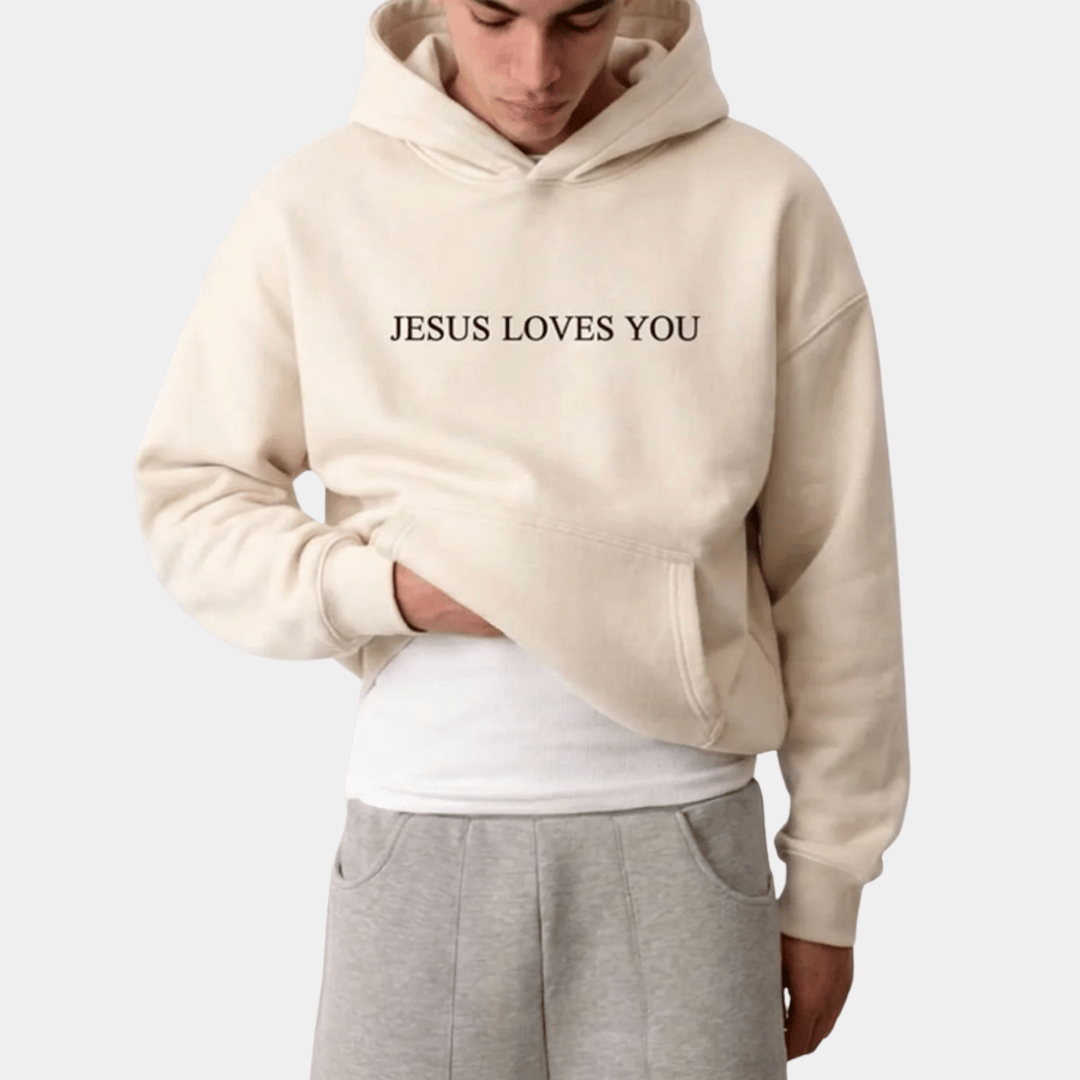 Buzo UNISEX JESUS LOVE YOU BLANCO