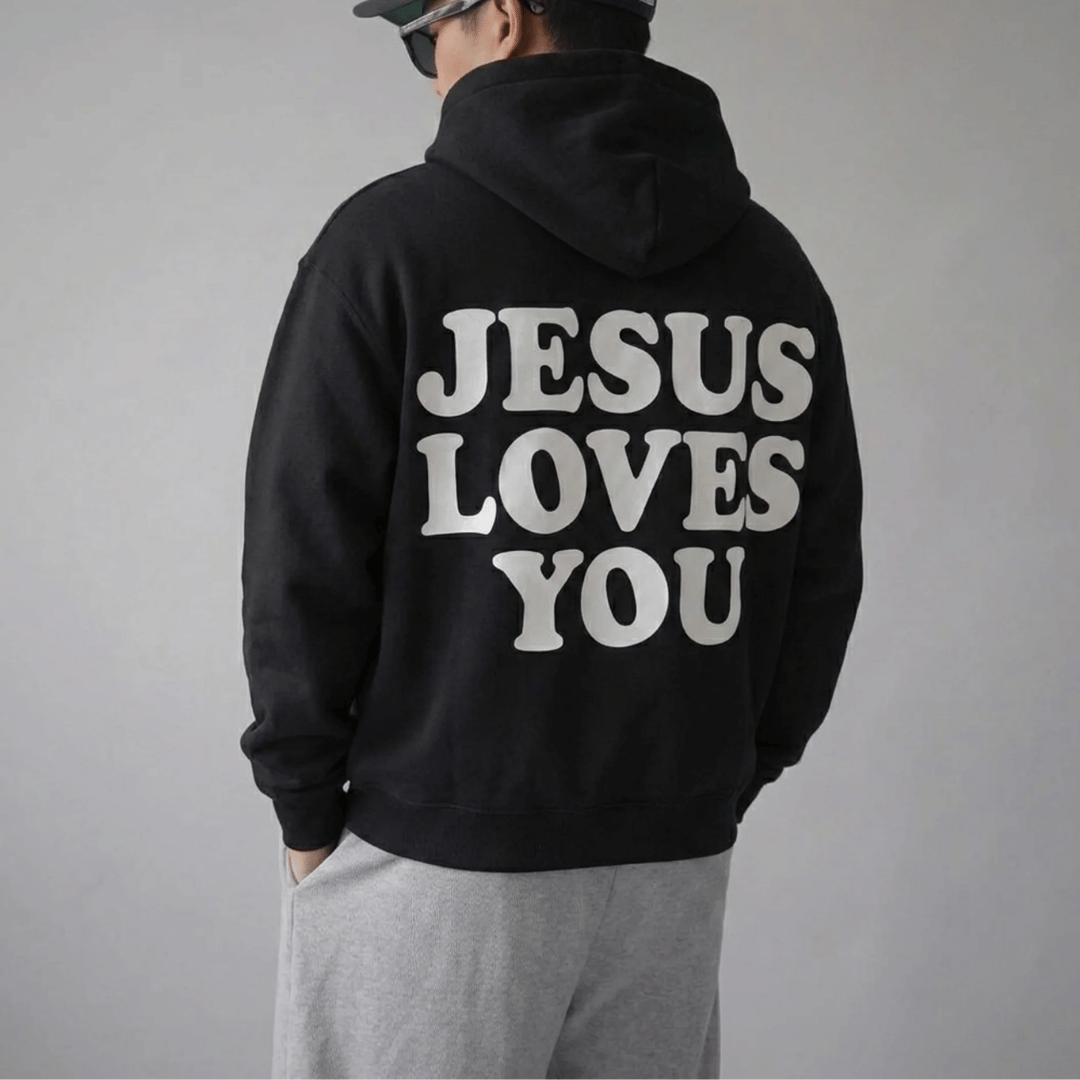 Buzo UNISEX JESUS LOVE YOU BLANCO