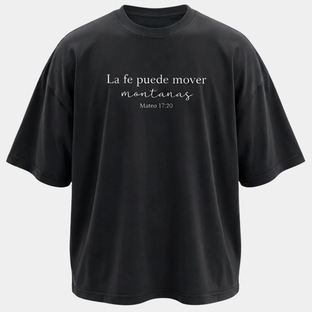 Tshirt oversized-LA FE MUEVE MONTAÑAS / HOMBRE