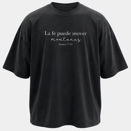 Tshirt oversized-LA FE MUEVE MONTAÑAS / HOMBRE