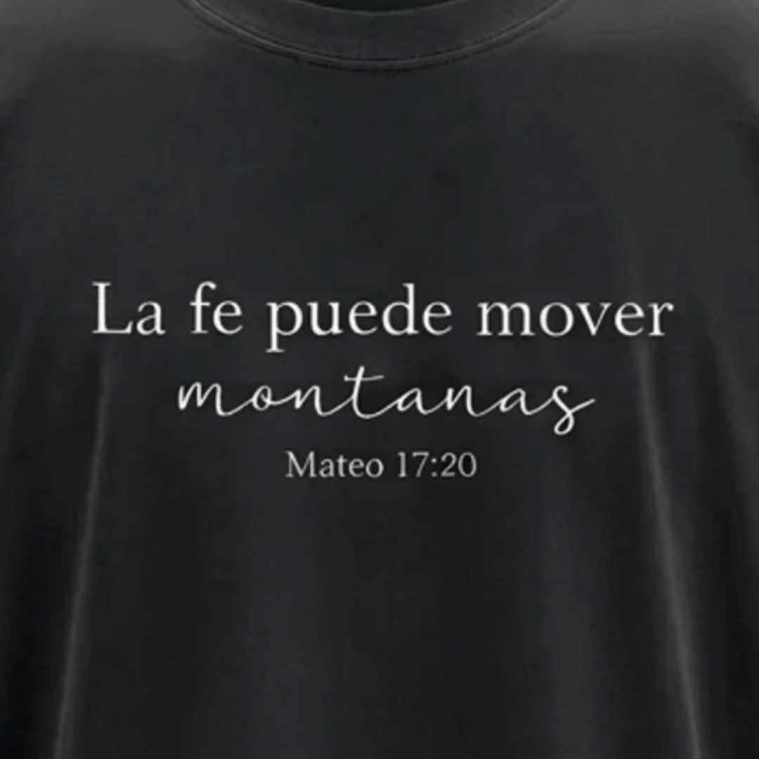 Tshirt oversized-LA FE MUEVE MONTAÑAS / HOMBRE