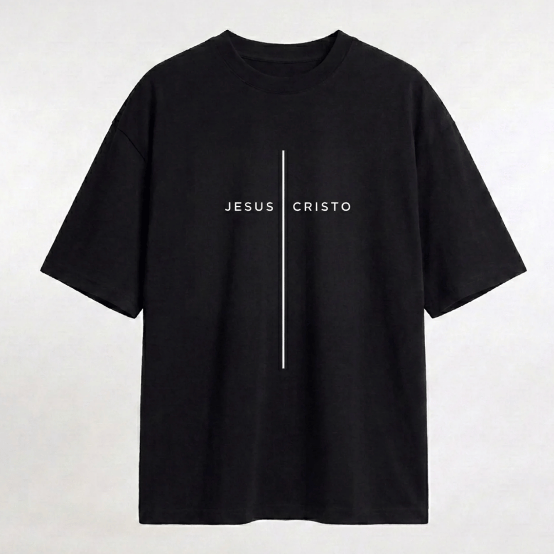 Tshirt oversized- NEGRA JESUSCRISTO 1002 / HOMBRE