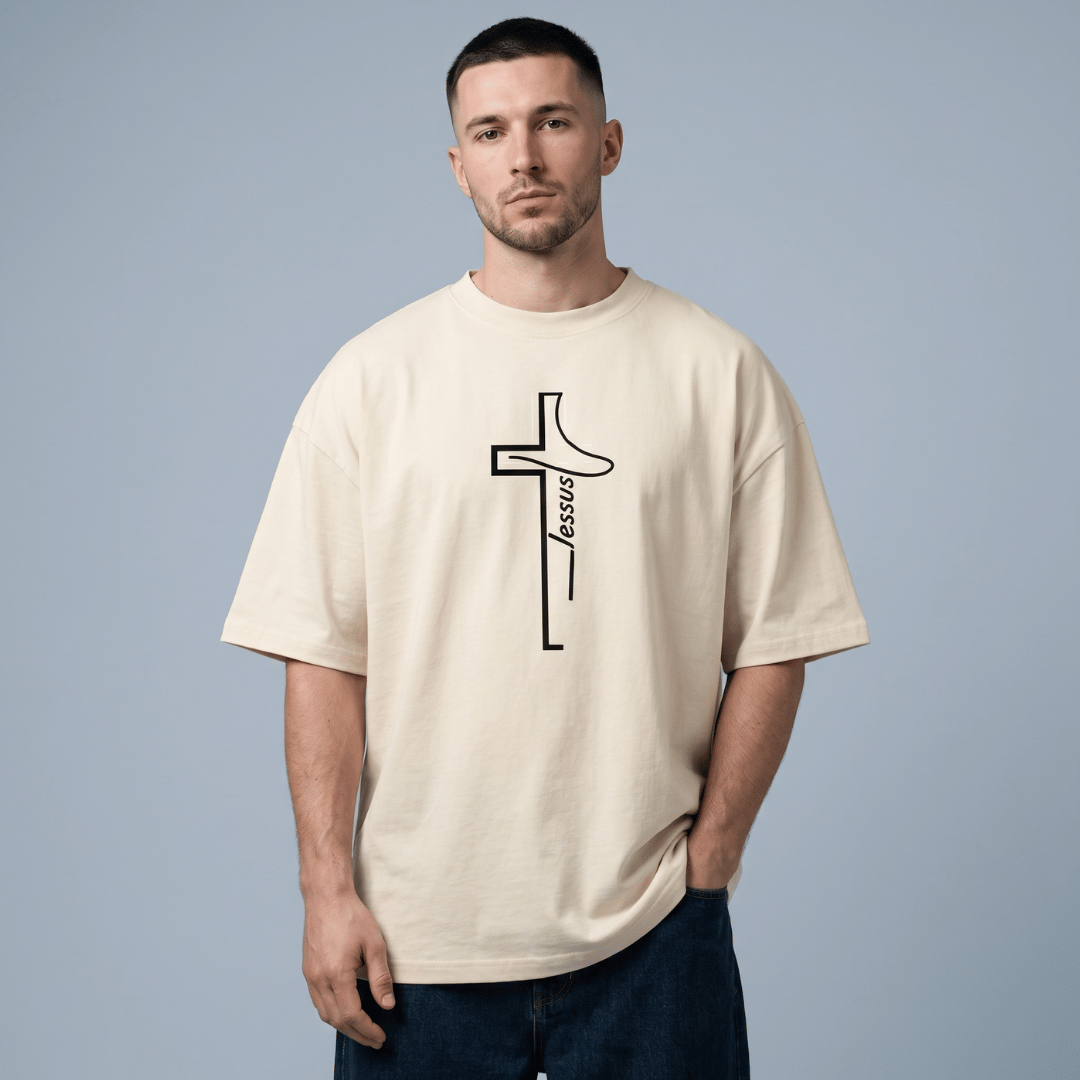 Tshirt oversized- CAMEL CRUZ JESUS / HOMBRE