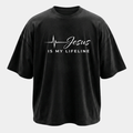 Tshirt oversized- JESUS IS MY LIFELINE / HOMBRE