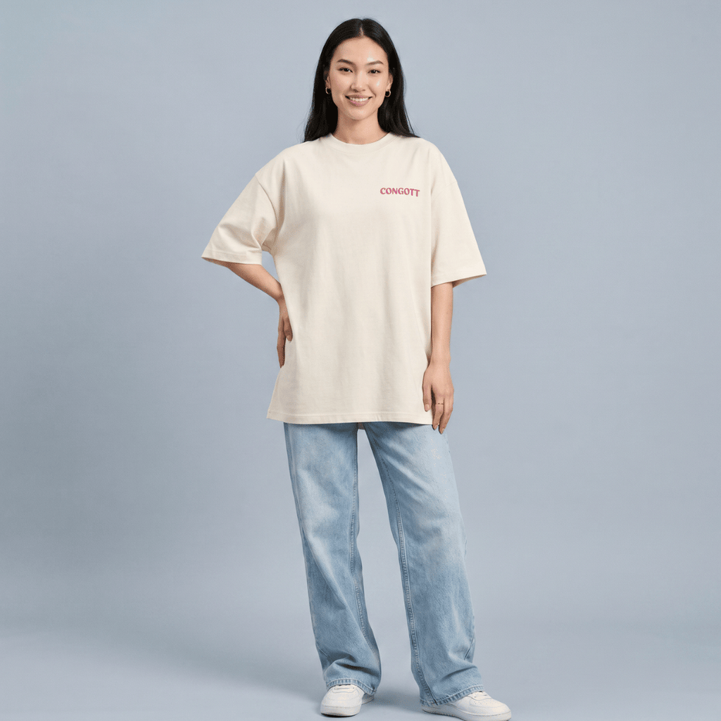 Tshirt oversized AL GLORY TO GOD / MUJER