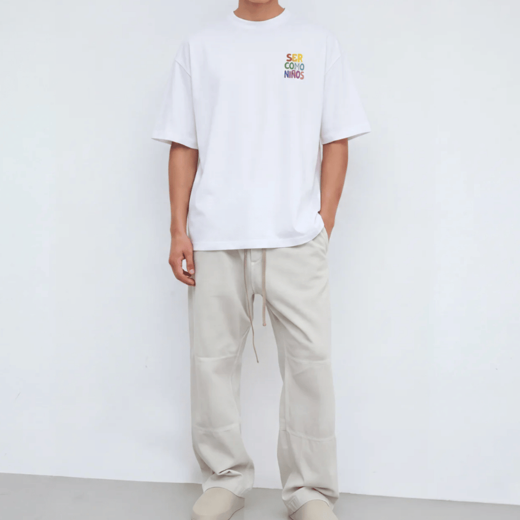 Tshirt oversized-BLANCO SER COMO NIÑOS / HOMBRE