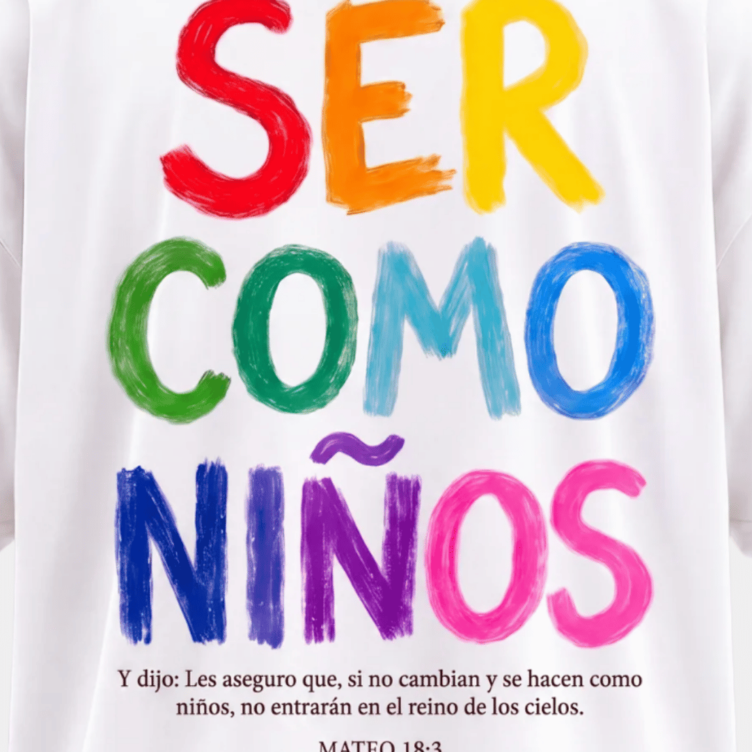 Tshirt oversized-BLANCO SER COMO NIÑOS / HOMBRE