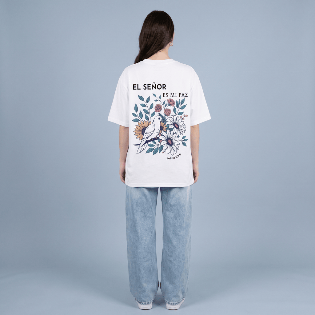 Tshirt oversized EL SEÑOR ES MI PAZ / MUJER