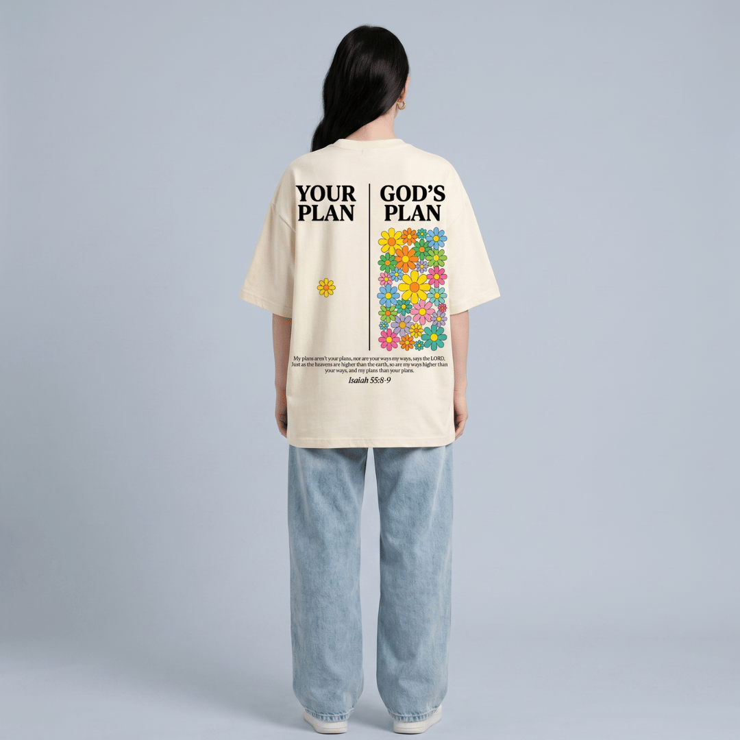 Tshirt oversized YOUR PLAN GOD PLAN / MUJER