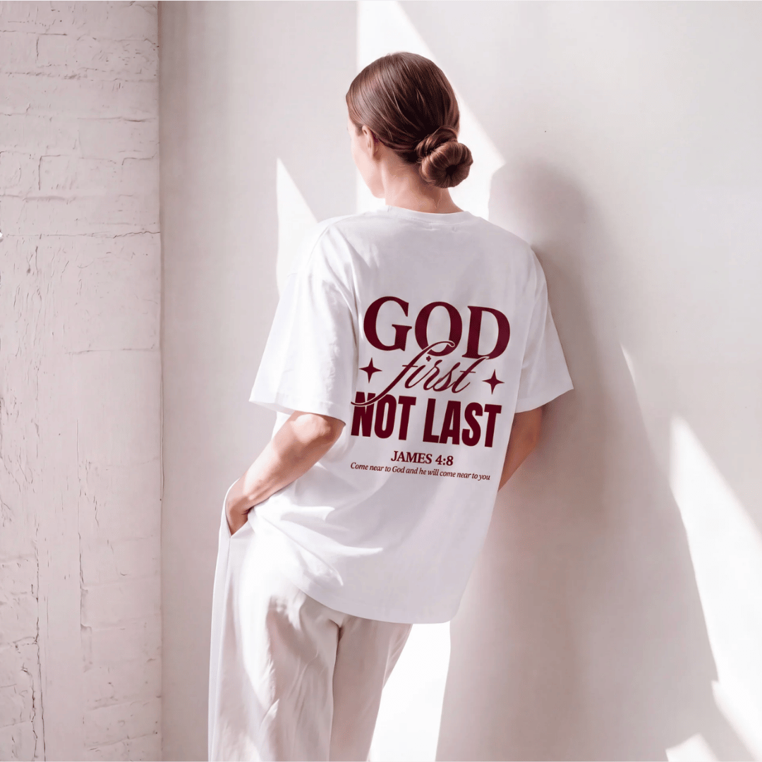 Tshirt oversized  GO TO GOD FIRST / MUJER