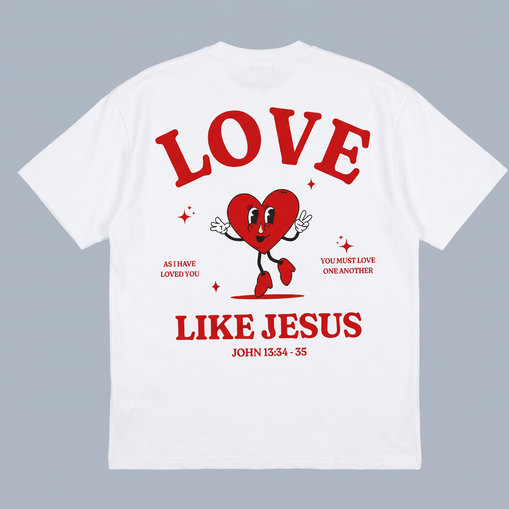 Tshirt oversized LOVE LIKE JESUS / MUJER