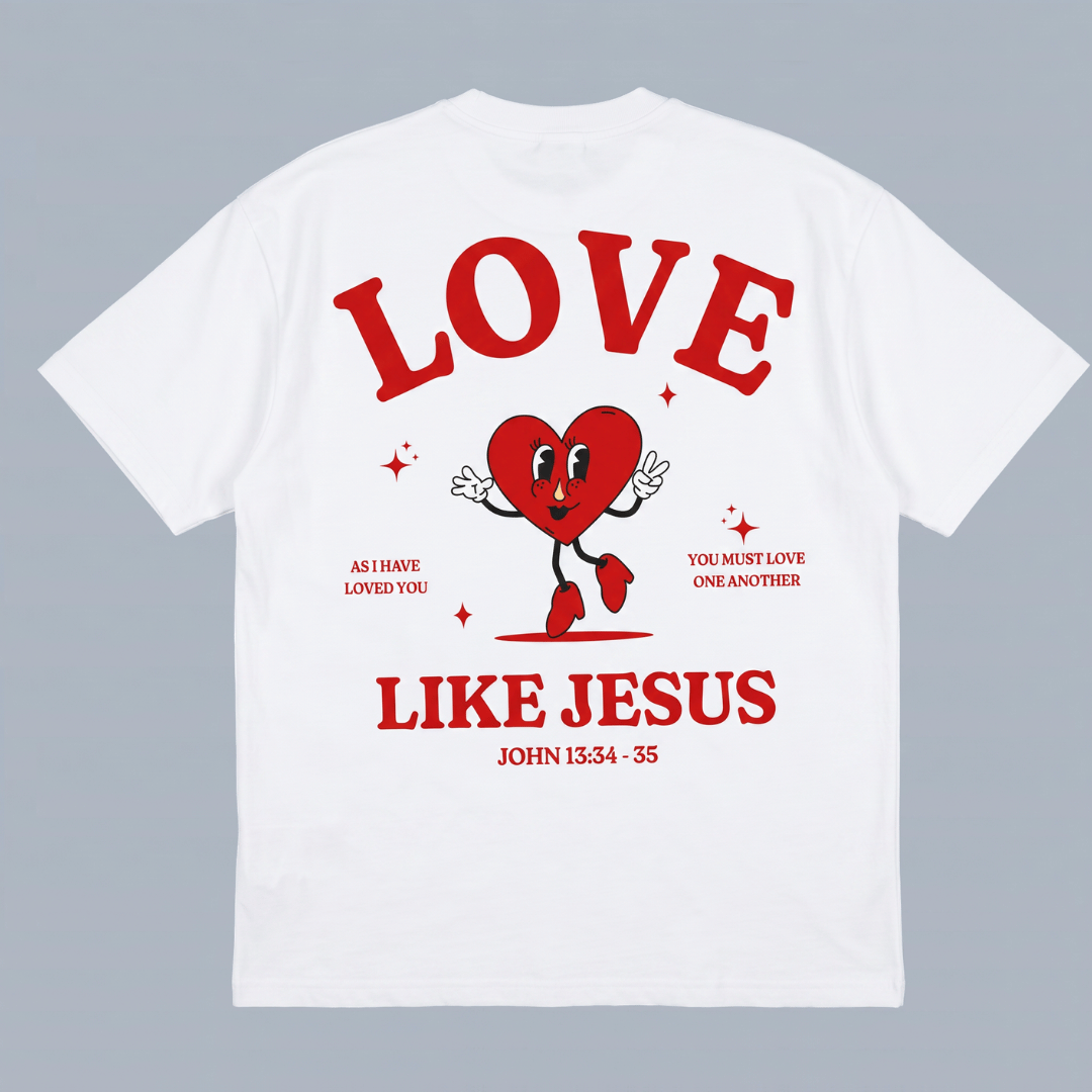 Tshirt oversized LOVE LIKE JESUS / MUJER