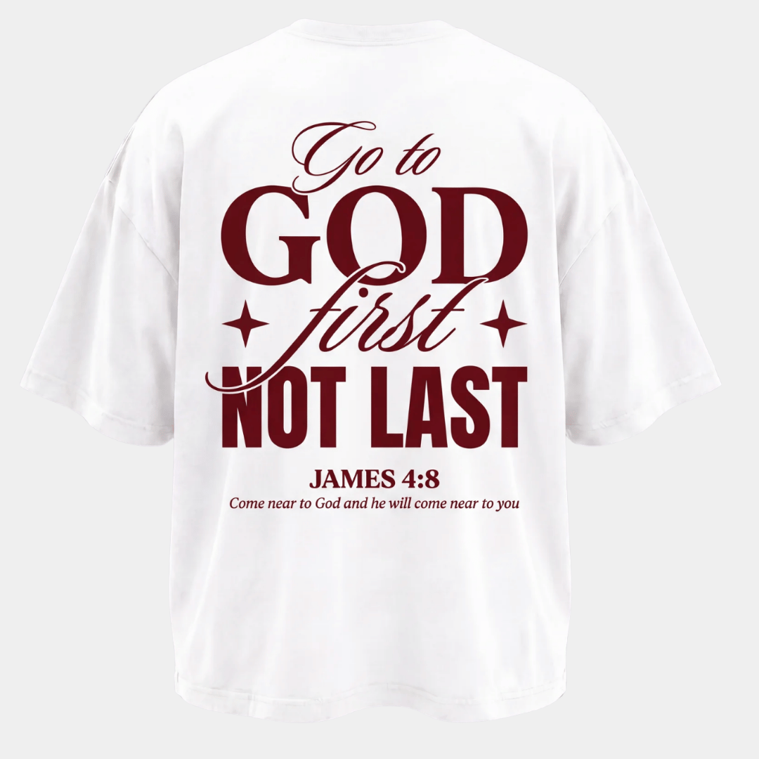 Tshirt oversized  GO TO GOD FIRST / MUJER