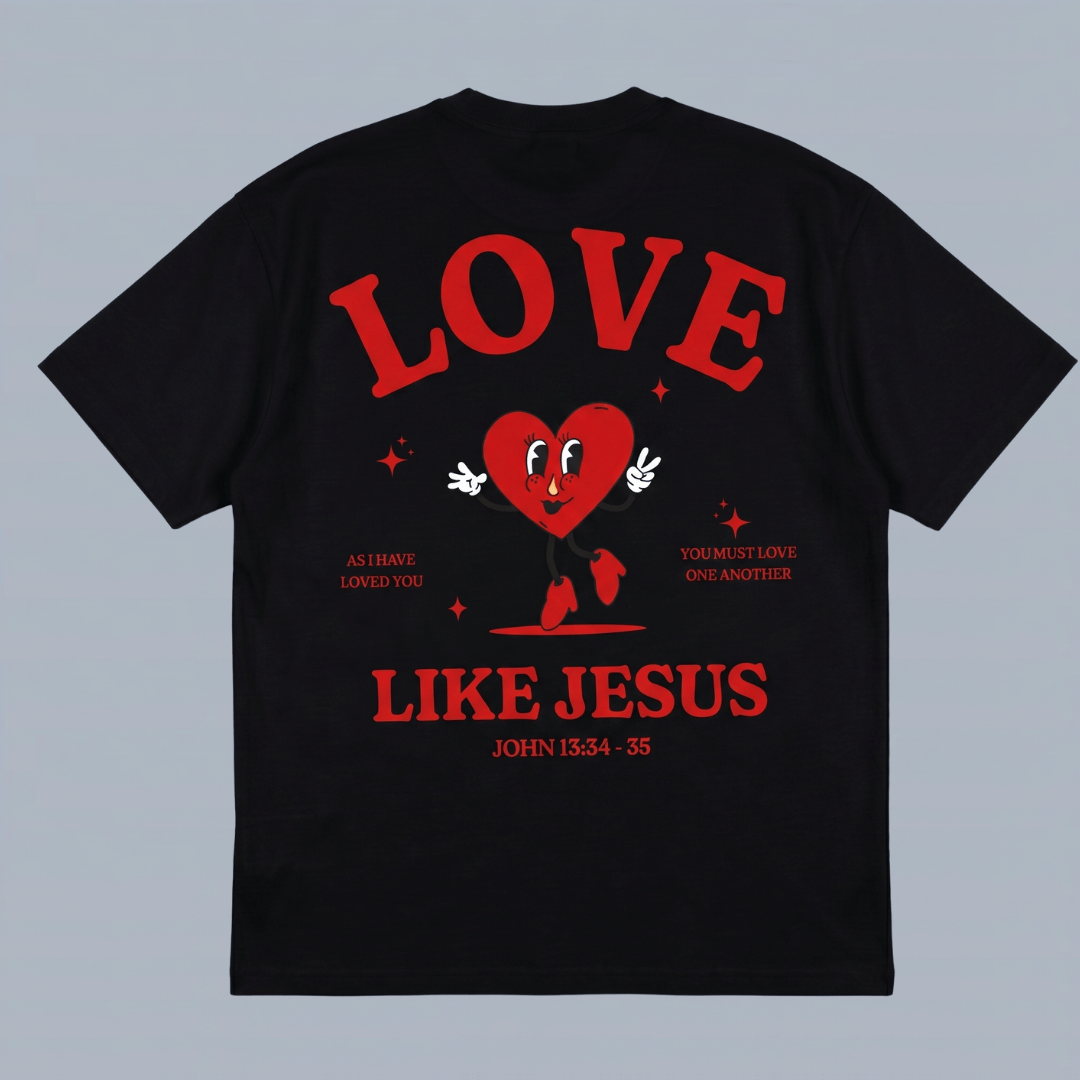 Tshirt oversized LOVE LIKE JESUS / MUJER