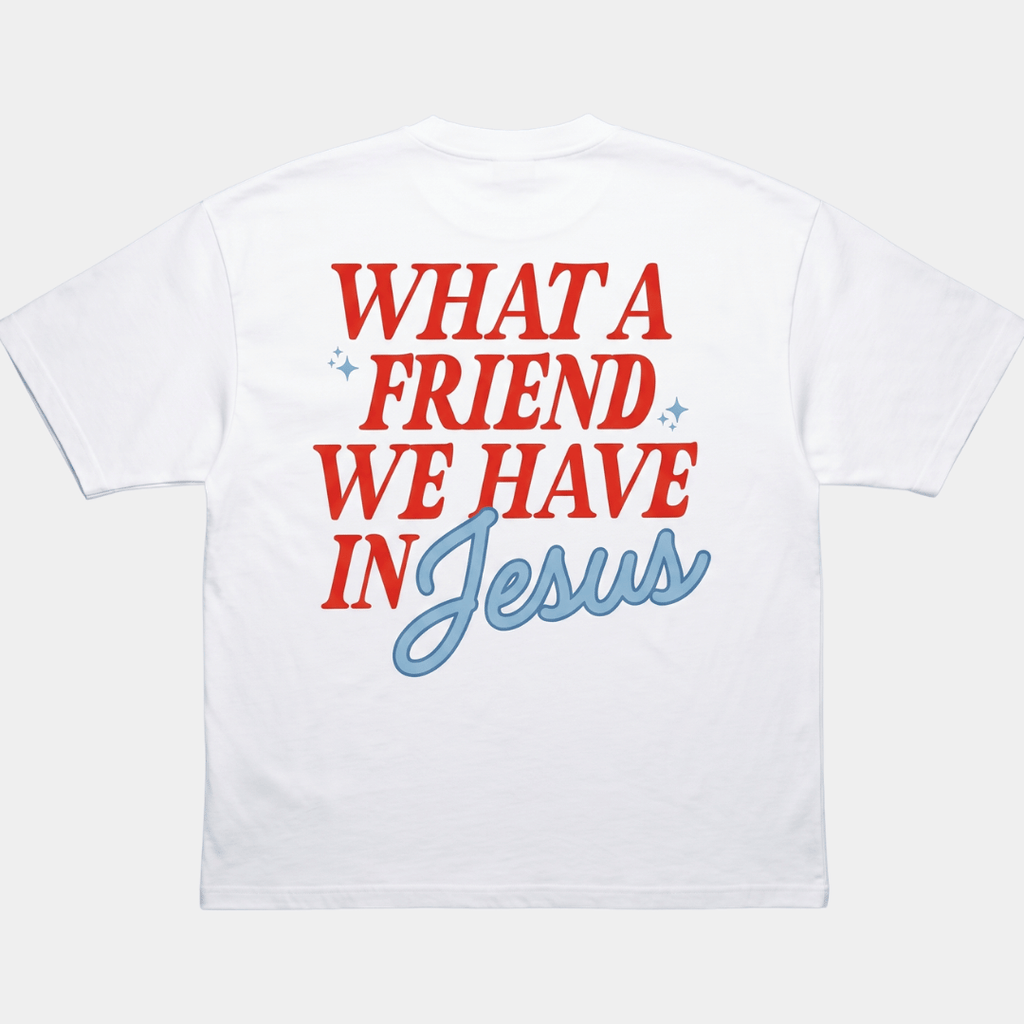 Tshirt oversized  WHATA FRIEND WE HAVE INJesus / MUJER