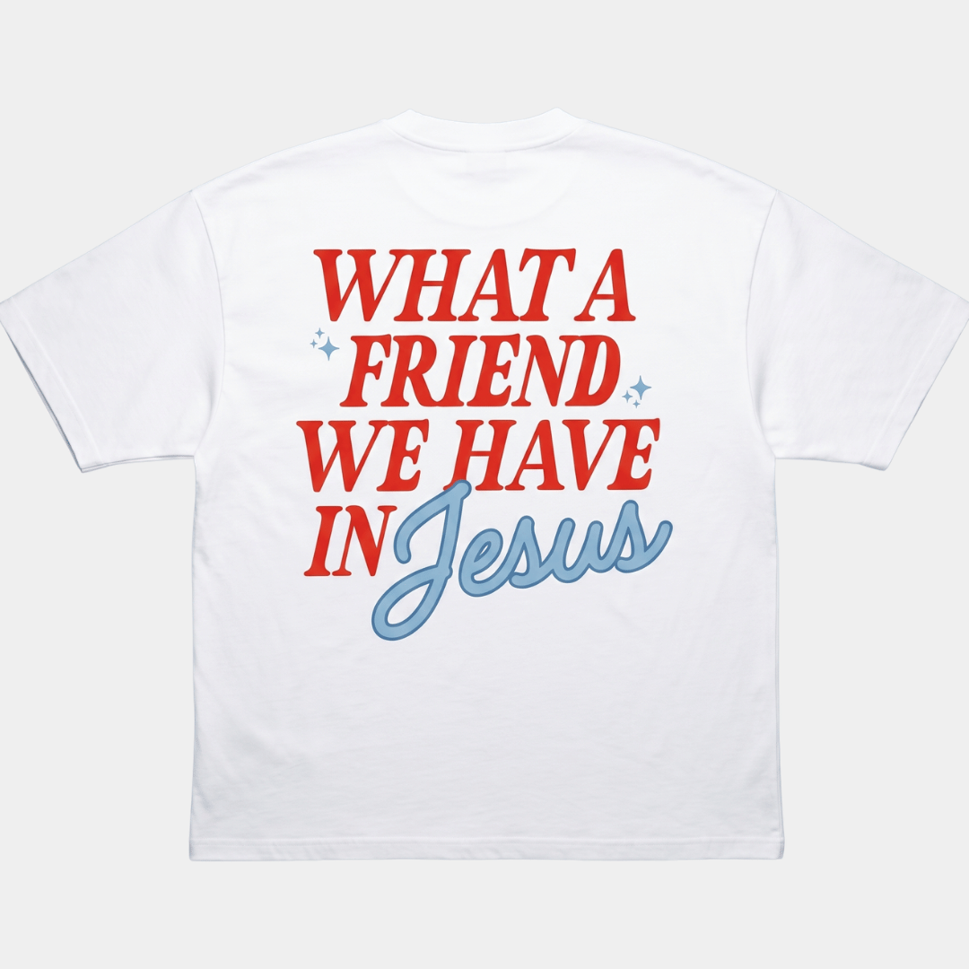 Tshirt oversized  WHATA FRIEND WE HAVE INJesus / MUJER
