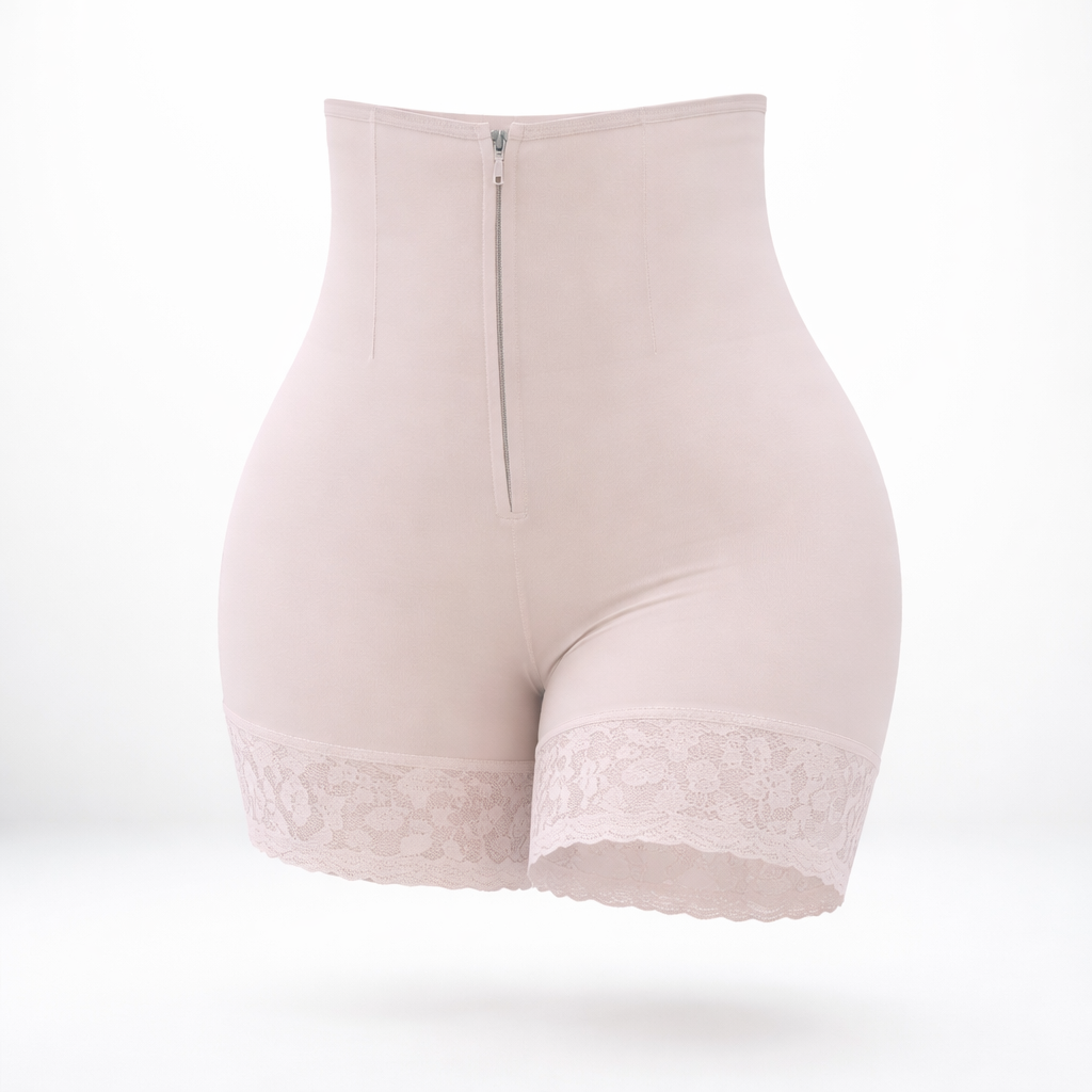 Short tipo reloj de arena con cierre  levanta glúteos