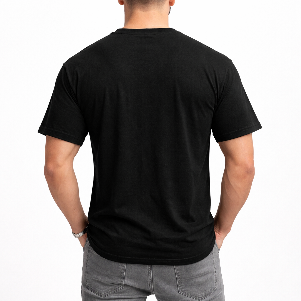 CAMISETA NEGRA CRUZ JESUS / HOMBRE