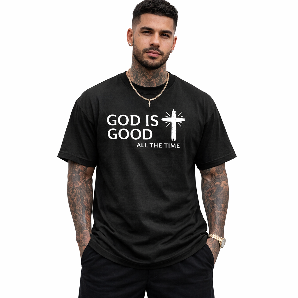 CAMISETA NEGRA GOD IS GOD ALL THE TIME / HOMBRE