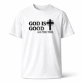 CAMISETA BLANCA GOD IS GOD AL THE TIME / HOMBRE
