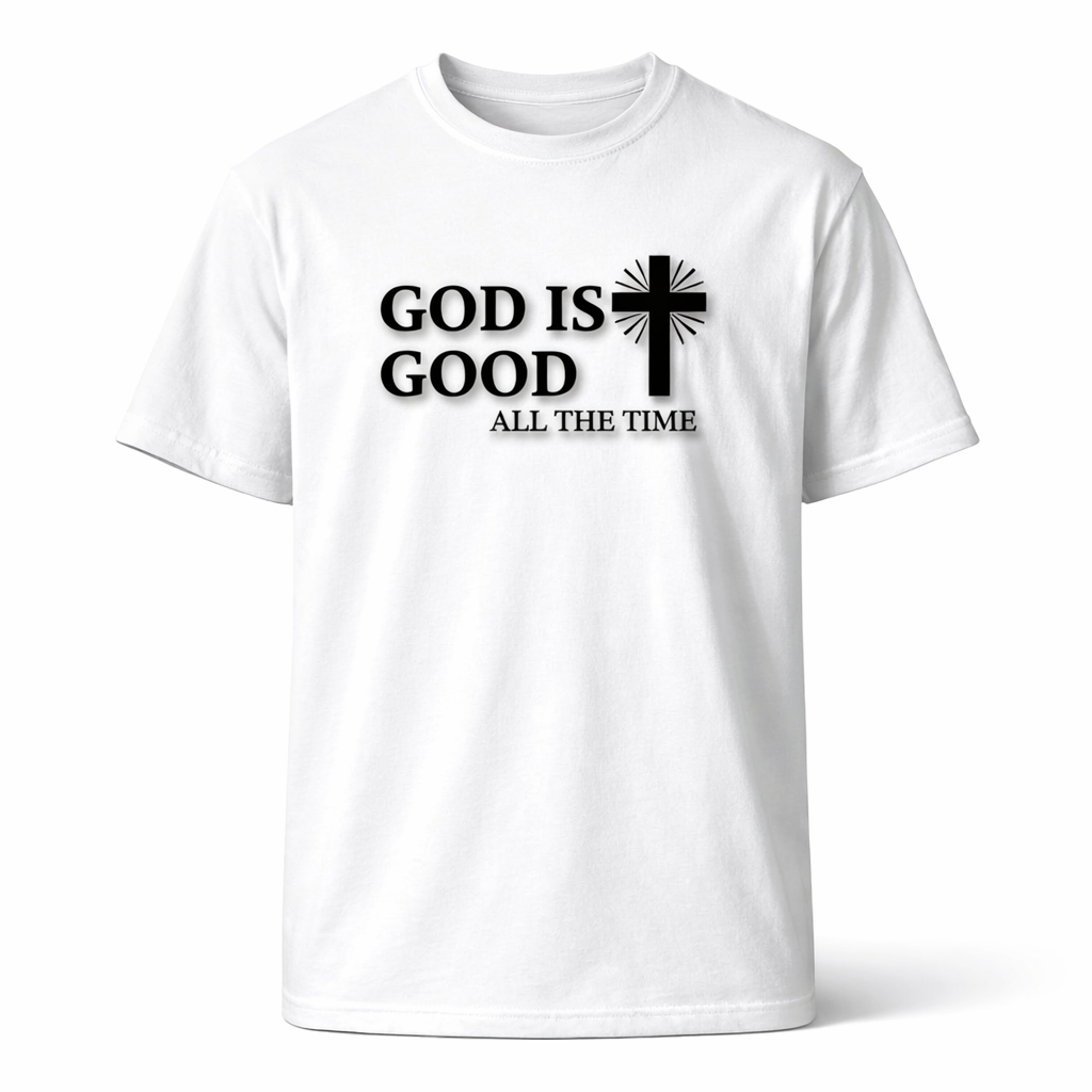 CAMISETA BLANCA GOD IS GOD AL THE TIME / HOMBRE