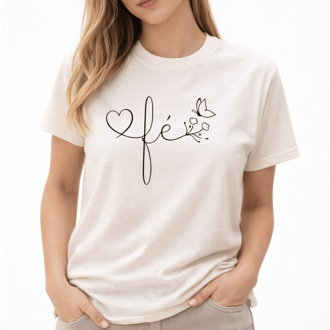 CAMISETA CORAZON FE MARIPOSA / MUJER