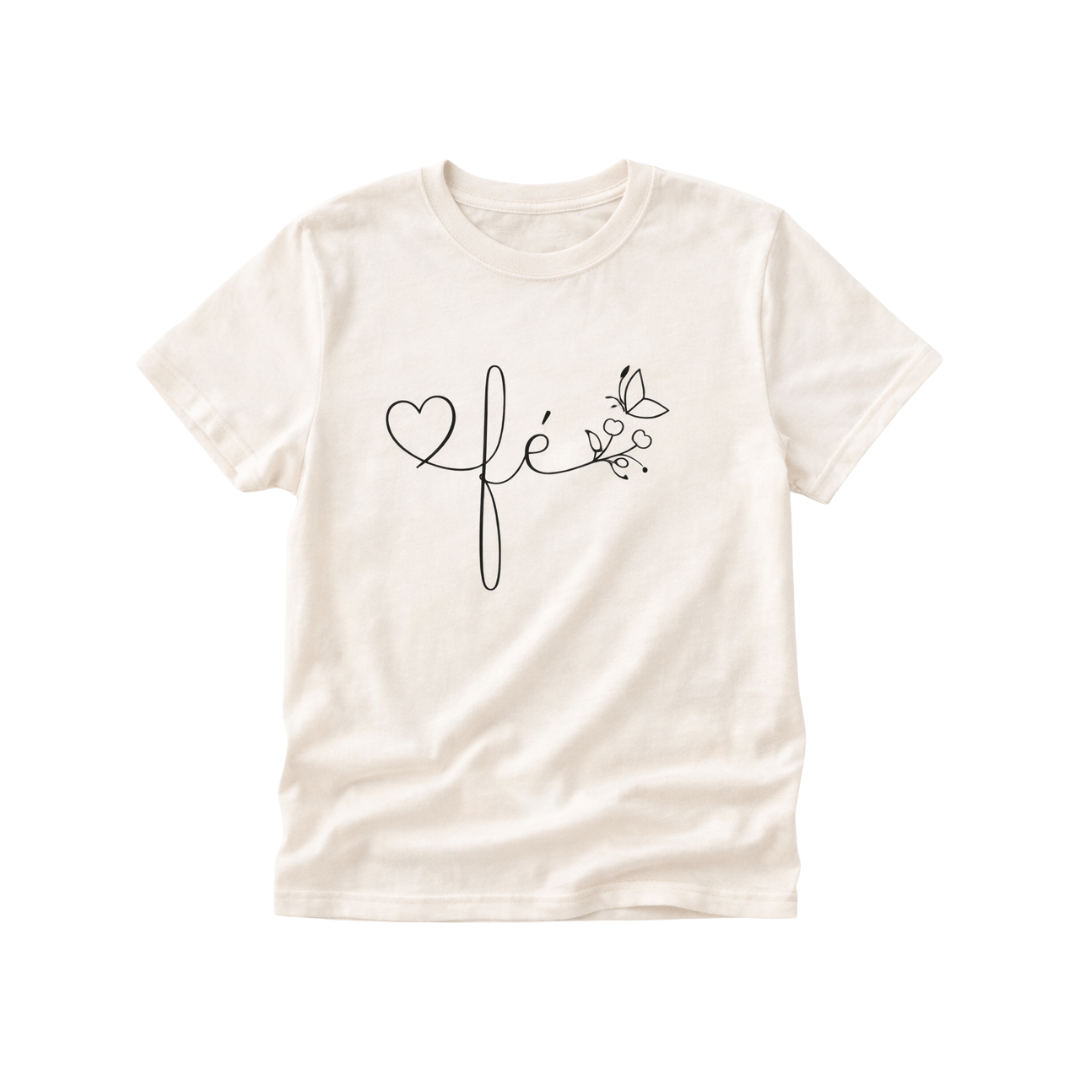 CAMISETA CORAZON FE MARIPOSA / MUJER