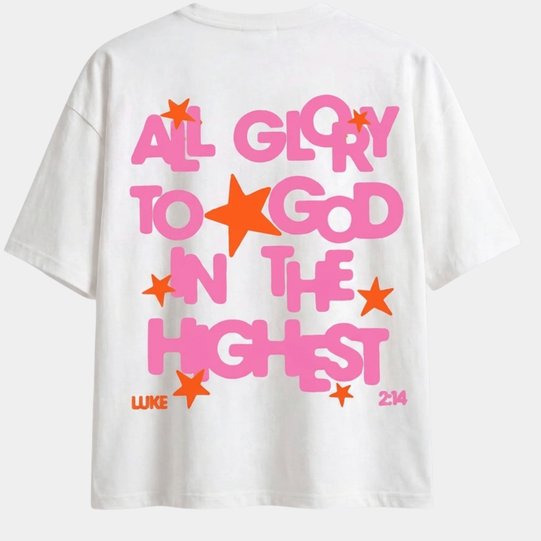 Tshirt oversized AL GLORY TO GOD / MUJER