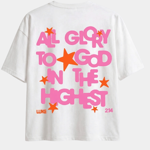 Tshirt oversized AL GLORY TO GOD / MUJER