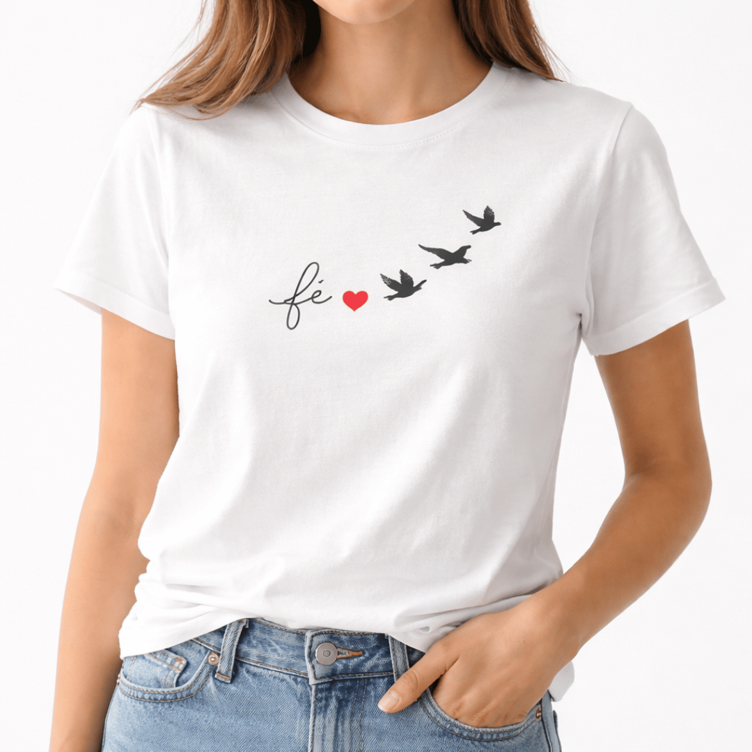CAMISETA FE CORAZON 3 PALOMAS / MUJER