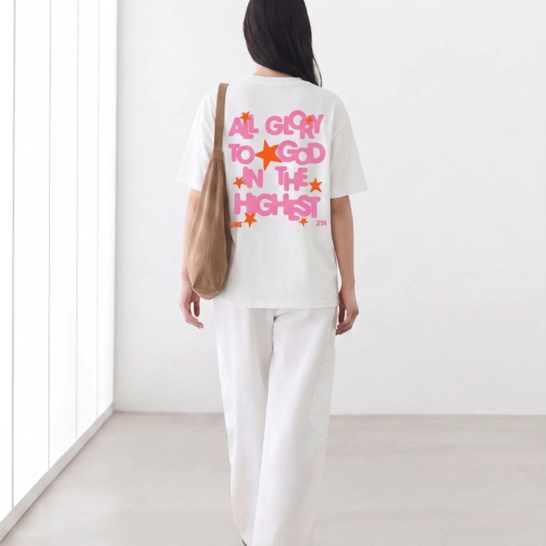 Tshirt oversized AL GLORY TO GOD / MUJER