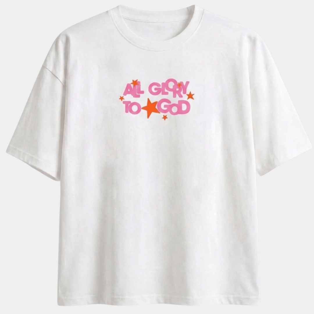 Tshirt oversized AL GLORY TO GOD / MUJER