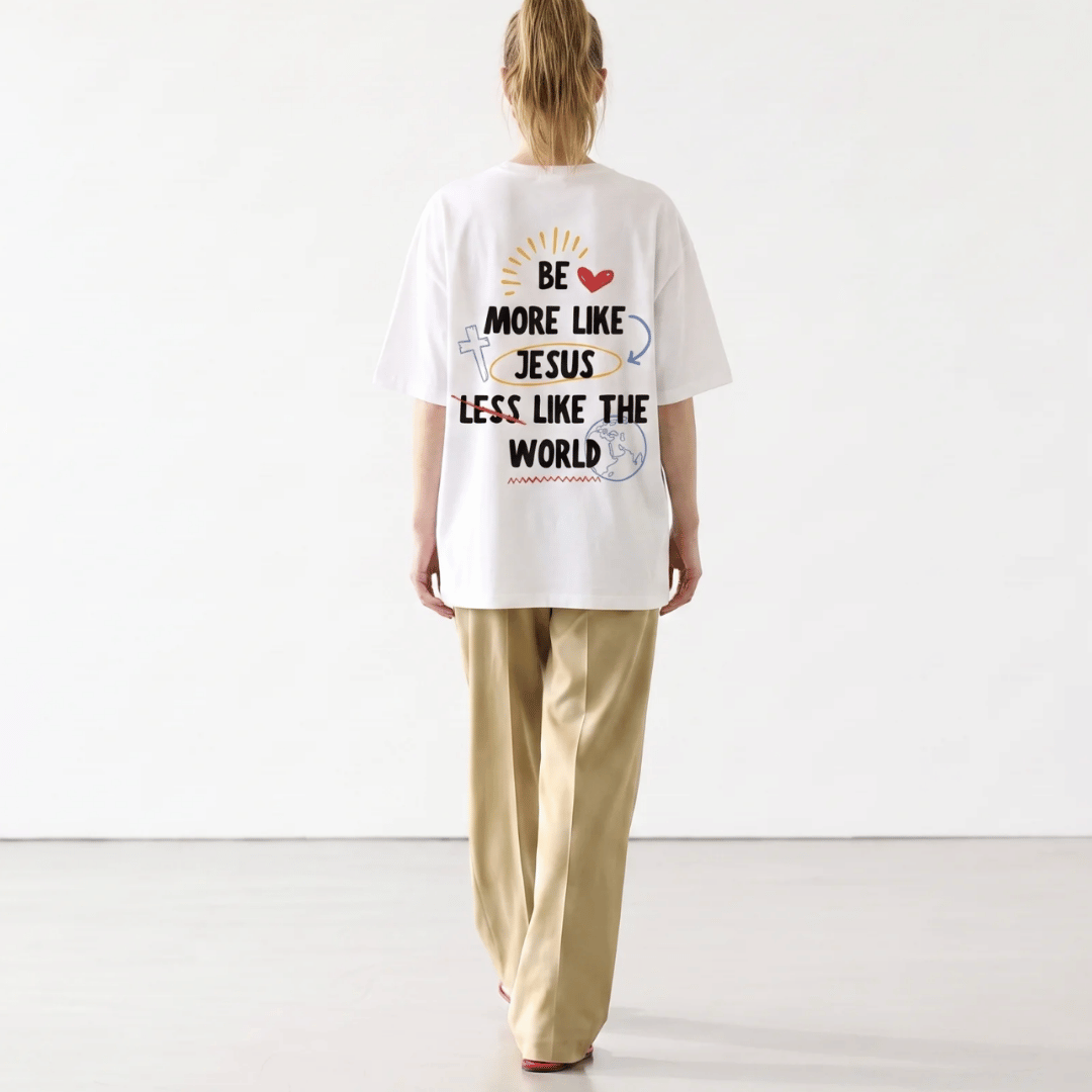 Tshirt oversized BE MORE LIKE JESUS / MUJER