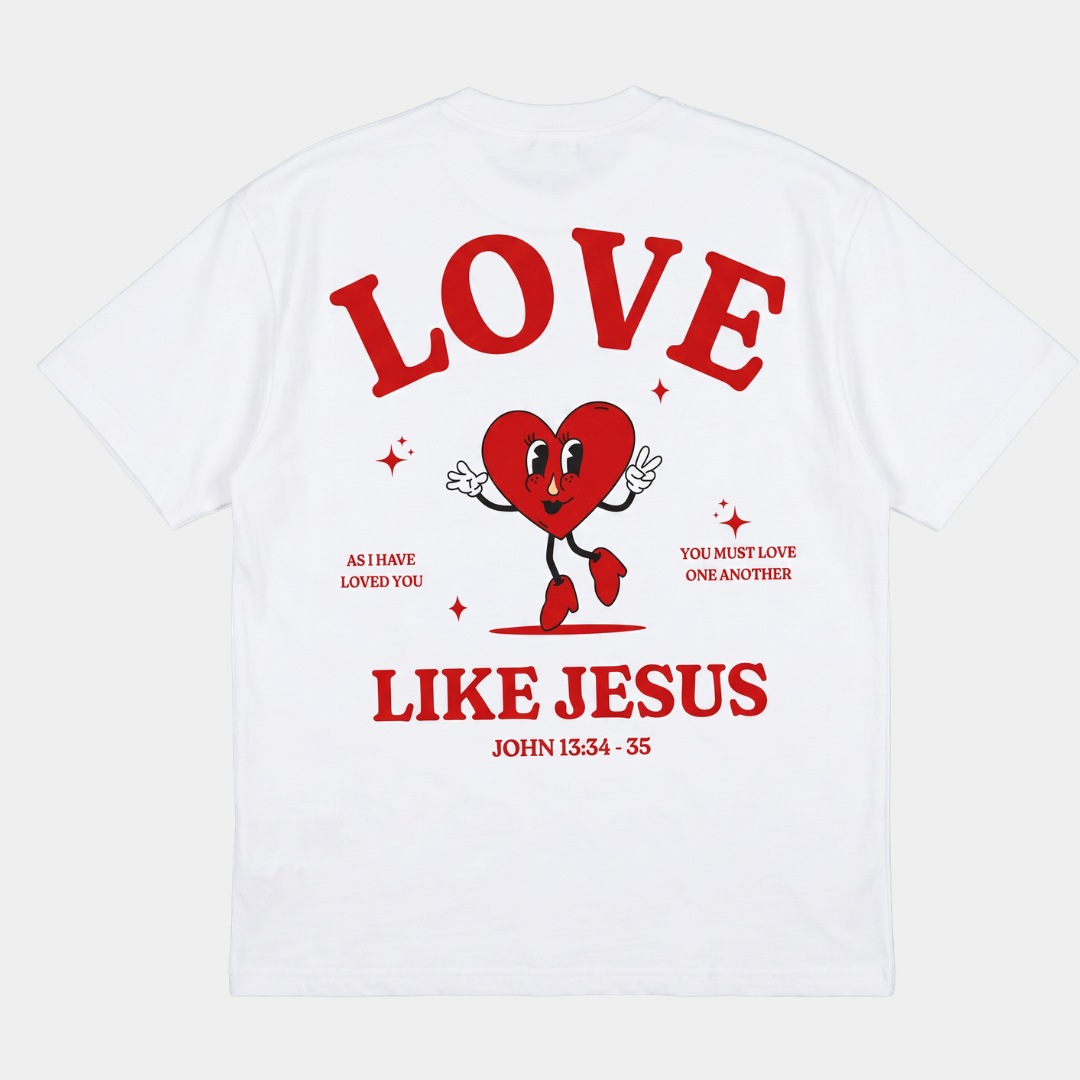 Tshirt oversized LOVE LIKE JESUS / MUJER