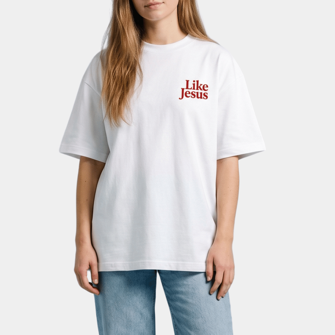 Tshirt oversized LOVE LIKE JESUS / MUJER