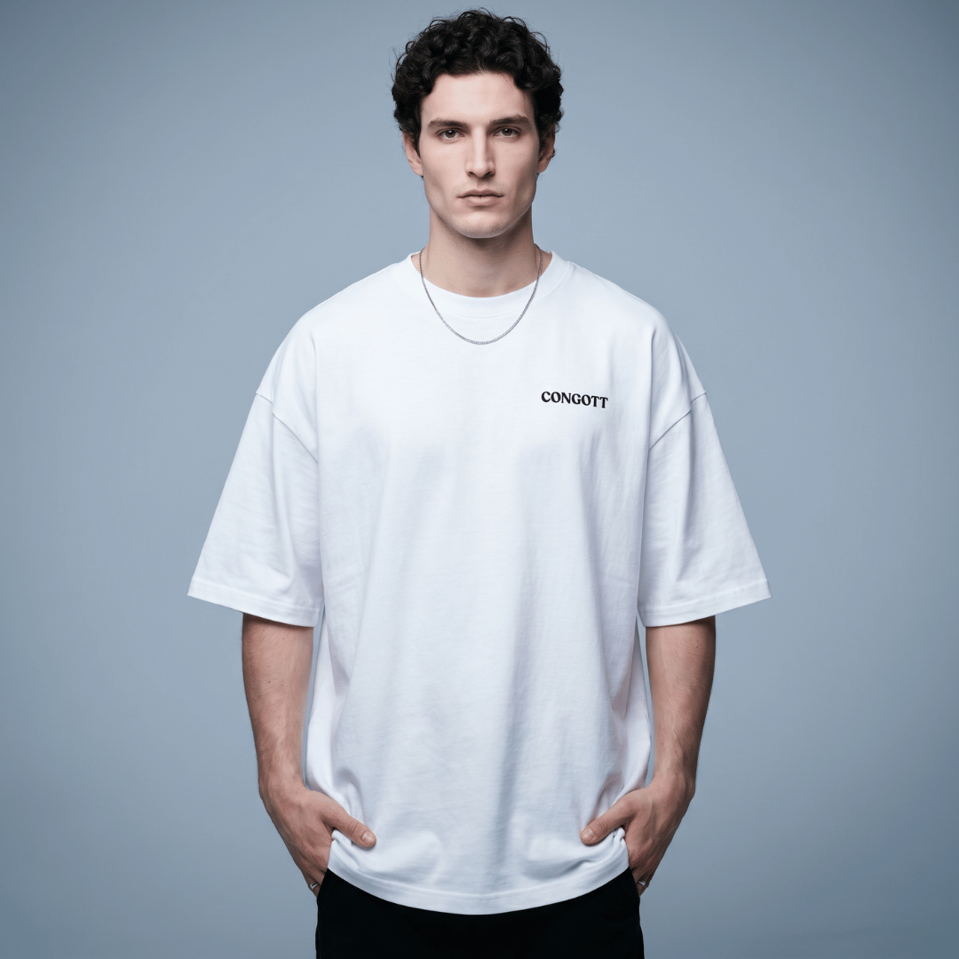 Tshirt oversized-FOLLOW CHRIST/ (SIGUE A CRISTO)/ HOMBRE