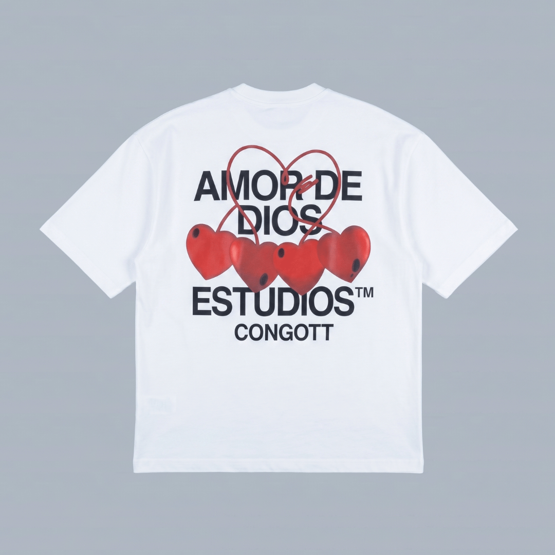 Tshirt oversized-AMOR DE DIOS BLANCA/ HOMBRE