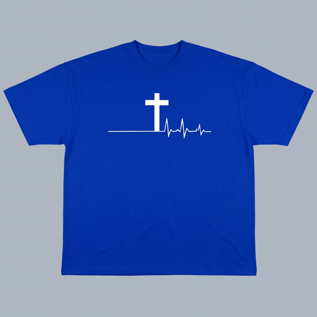 Tshirt oversized- AZUL CARDIO / HOMBRE