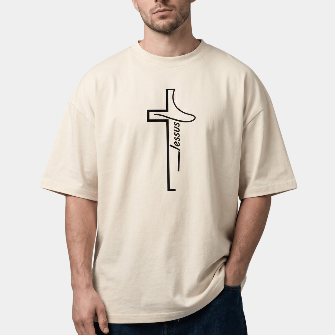 Tshirt oversized- CAMEL CRUZ JESUS / HOMBRE