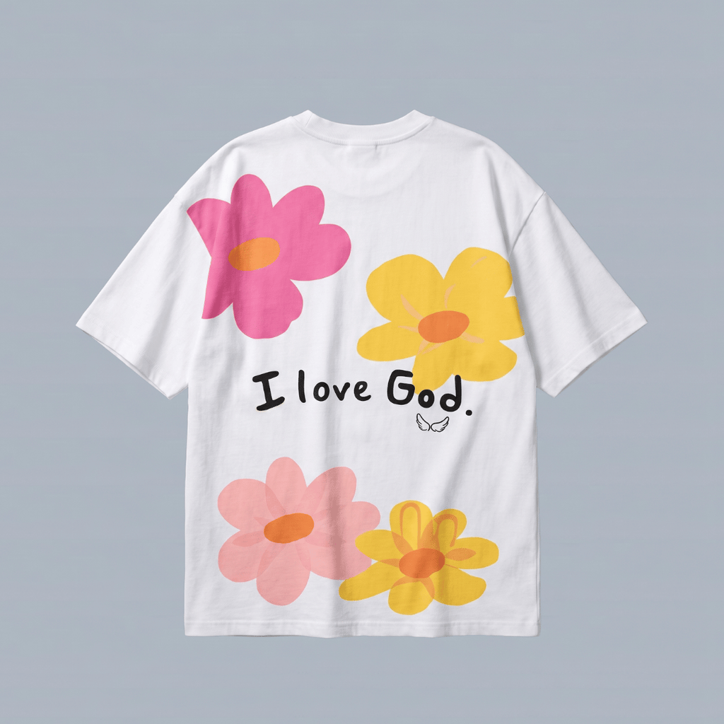 Tshirt oversized-I LOVE GOD / MUJER