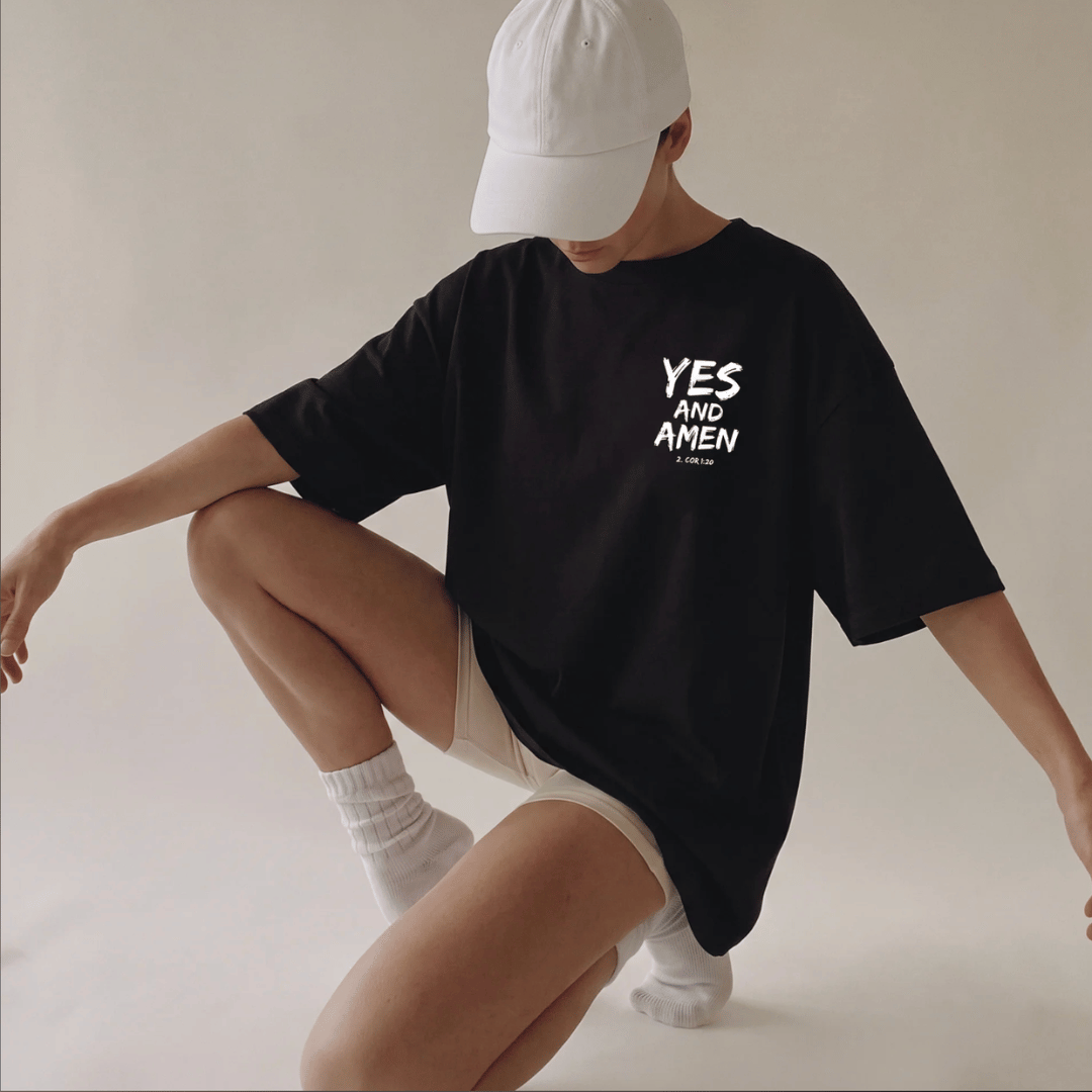 Tshirt oversized- MUJER-  YES AND AMEN