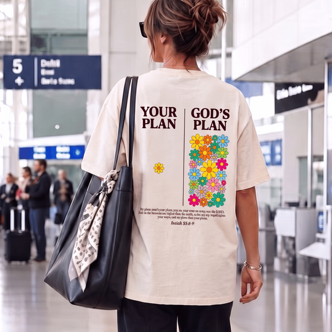 Tshirt oversized YOUR PLAN GOD PLAN / MUJER