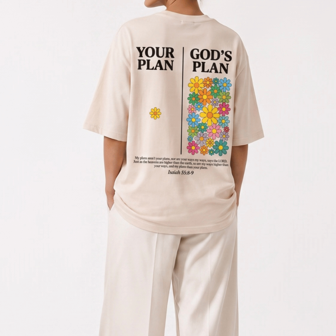Tshirt oversized YOUR PLAN GOD PLAN / MUJER
