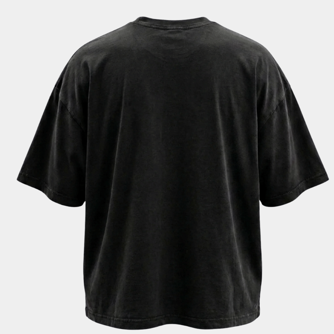 Tshirt oversized- NEGRA CRUZ JESUS / HOMBRE