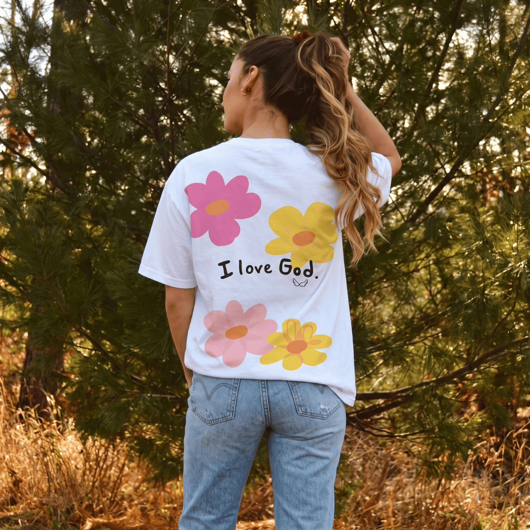 Tshirt oversized-I LOVE GOD / MUJER