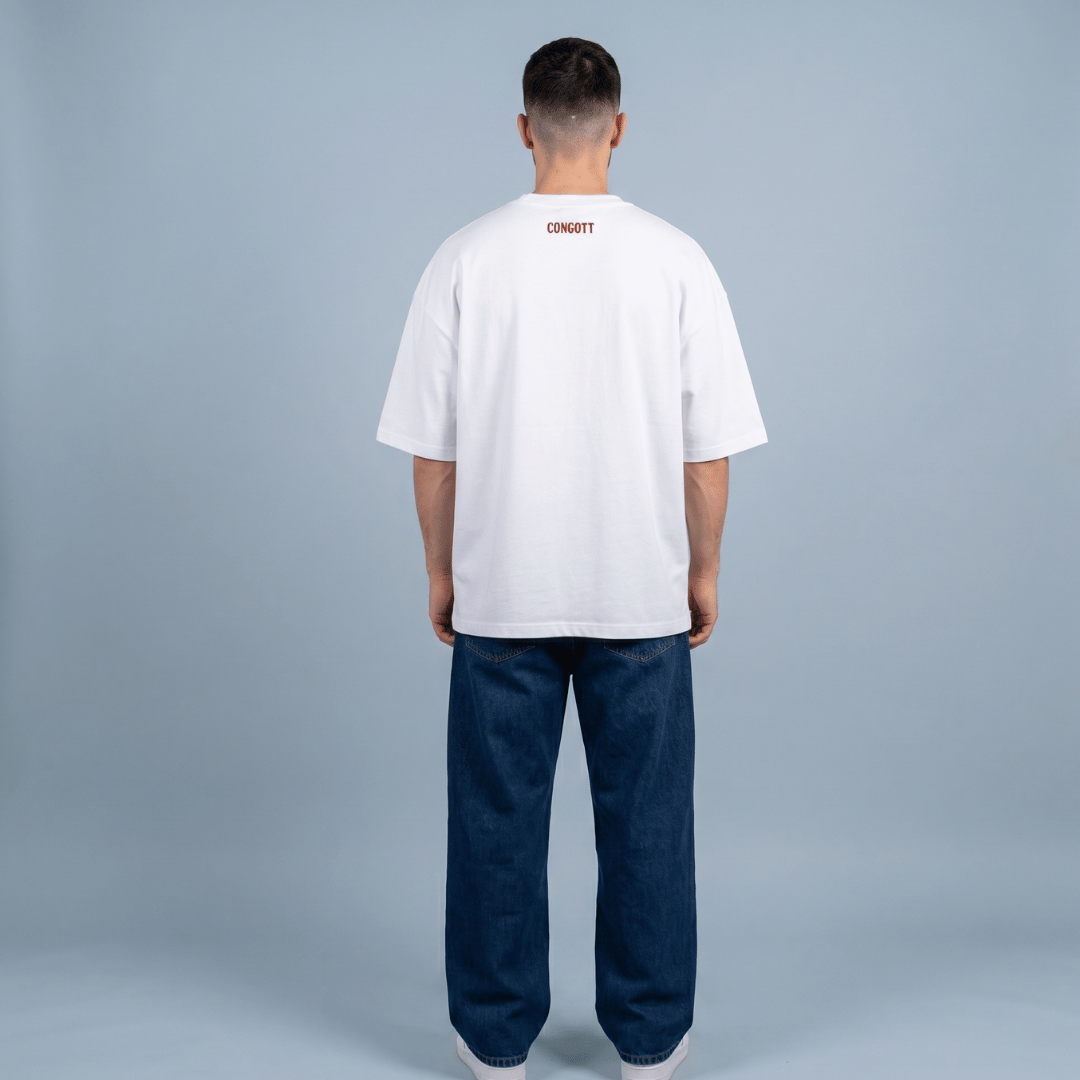 Tshirt oversized-ROJO JESUCRISTO EL CAMINO LA VERDAD Y LA VIDA